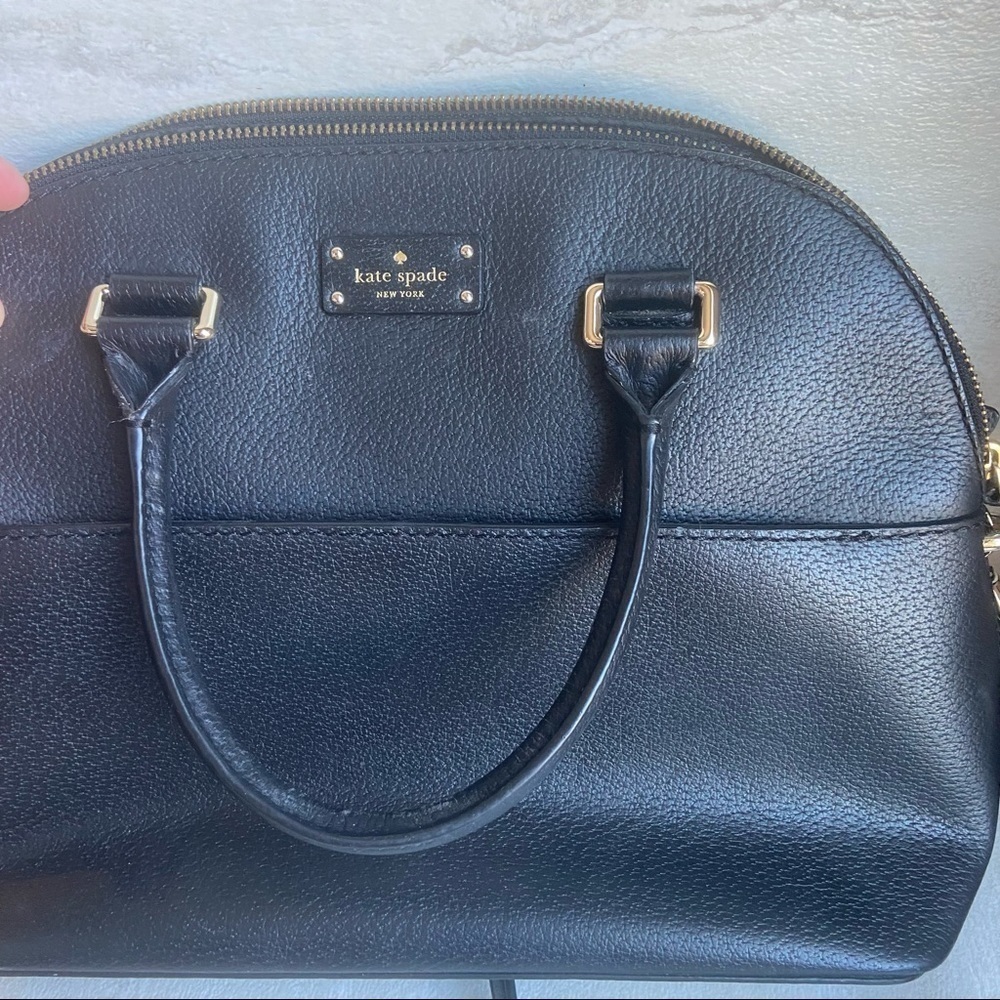 Kate Spade Black Leather Satchel Purse - Picture 2 of 11